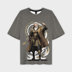 Мужская футболка oversize 3D с принтом Бог Odin    мифы древних славян ,  |  | 