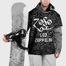 Накидка на куртку 3D с принтом Led Zeppelin glitch на темном фоне в Санкт-Петербурге, 100% полиэстер |  | Тематика изображения на принте: 