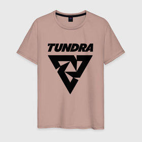 Мужская футболка хлопок с принтом Tundra esports logo в Новосибирске, 100% хлопок | прямой крой, круглый вырез горловины, длина до линии бедер, слегка спущенное плечо. | 