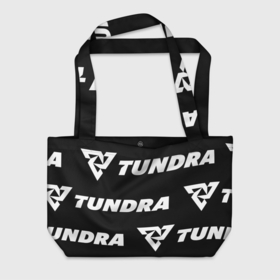 Пляжная сумка 3D с принтом Tundra Esports black в Новосибирске, 100% полиэстер | застегивается на металлическую кнопку; внутренний карман застегивается на молнию. Стенки укреплены специальным мягким материалом, чтобы защитить содержимое от несильных ударов
 | 