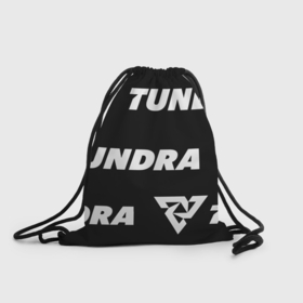 Рюкзак-мешок 3D с принтом Tundra Esports black в Екатеринбурге, 100% полиэстер | плотность ткани — 200 г/м2, размер — 35 х 45 см; лямки — толстые шнурки, застежка на шнуровке, без карманов и подкладки | 