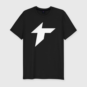 Мужская футболка хлопок Slim с принтом Thunder awaken logo в Кировске, 92% хлопок, 8% лайкра | приталенный силуэт, круглый вырез ворота, длина до линии бедра, короткий рукав | 