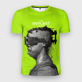 Мужская футболка 3D Slim с принтом The  Outlast  Trials в Петрозаводске, 100% полиэстер с улучшенными характеристиками | приталенный силуэт, круглая горловина, широкие плечи, сужается к линии бедра | Тематика изображения на принте: 
