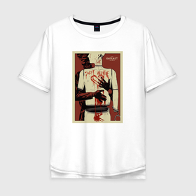 Мужская футболка хлопок Oversize с принтом The Outlast Trials арт в Петрозаводске, 100% хлопок | свободный крой, круглый ворот, “спинка” длиннее передней части | Тематика изображения на принте: 