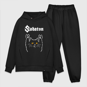 Мужской костюм oversize хлопок с принтом Sabaton rock cat в Курске,  |  | 