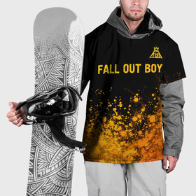 Накидка на куртку 3D с принтом Fall Out Boy   gold gradient: символ сверху в Санкт-Петербурге, 100% полиэстер |  | 