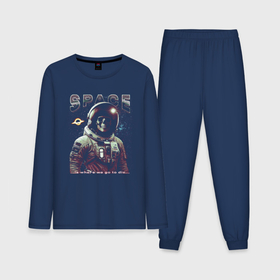 Мужская пижама с лонгсливом хлопок с принтом Death in Space в Петрозаводске,  |  | 