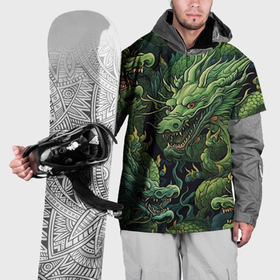 Накидка на куртку 3D с принтом Зеленые драконы: арт нейросети в Санкт-Петербурге, 100% полиэстер |  | Тематика изображения на принте: 