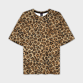 Мужская футболка oversize 3D с принтом Шкура леопарда, гепарда, ягуара, рыси в Санкт-Петербурге,  |  | 