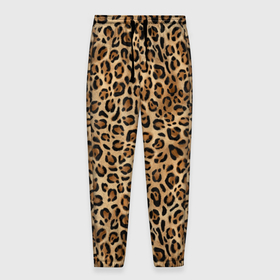 Мужские брюки 3D с принтом Шкура леопарда, гепарда, ягуара, рыси в Белгороде, 100% полиэстер | манжеты по низу, эластичный пояс регулируется шнурком, по бокам два кармана без застежек, внутренняя часть кармана из мелкой сетки | 