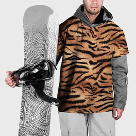 Накидка на куртку 3D с принтом Полосатая шкура тигра в Новосибирске, 100% полиэстер |  | Тематика изображения на принте: 