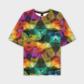 Мужская футболка oversize 3D с принтом Amazing colors в Петрозаводске,  |  | 