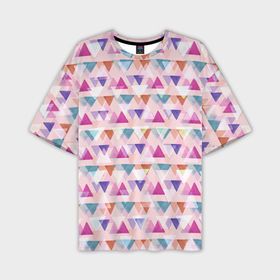 Мужская футболка oversize 3D с принтом Цветные треугольники в Белгороде,  |  | 