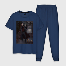 Мужская пижама хлопок с принтом Шестерка Воронов Каз Бреккер в Тюмени, 100% хлопок | брюки и футболка прямого кроя, без карманов, на брюках мягкая резинка на поясе и по низу штанин
 | 