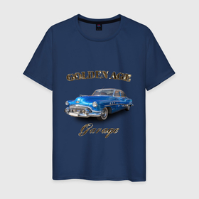 Мужская футболка хлопок с принтом Классический автомобиль Classic american car Buick Riviera в Белгороде, 100% хлопок | прямой крой, круглый вырез горловины, длина до линии бедер, слегка спущенное плечо. | 