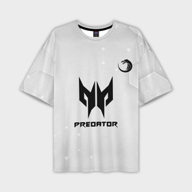 Мужская футболка oversize 3D с принтом TNC Predator white ,  |  | Тематика изображения на принте: 