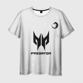 Мужская футболка 3D с принтом TNC Predator white , 100% полиэфир | прямой крой, круглый вырез горловины, длина до линии бедер | 