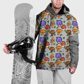 Накидка на куртку 3D с принтом Stardew valley   pixel mushrooms в Кировске, 100% полиэстер |  | 