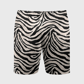 Мужские шорты спортивные с принтом Полосатая шкура зебры, белого тигра в Белгороде,  |  | Тематика изображения на принте: 