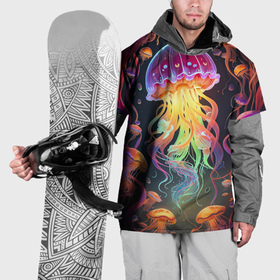 Накидка на куртку 3D с принтом Фантастическая медуза в Курске, 100% полиэстер |  | 