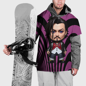 Накидка на куртку 3D с принтом Джонни Депп   знаменитый актёр   поп арт , 100% полиэстер |  | Тематика изображения на принте: 