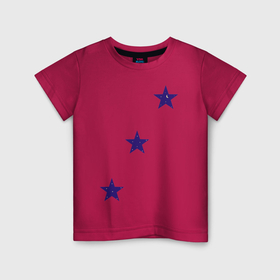 Детская футболка хлопок с принтом Космические звёзды , 100% хлопок | круглый вырез горловины, полуприлегающий силуэт, длина до линии бедер | Тематика изображения на принте: 
