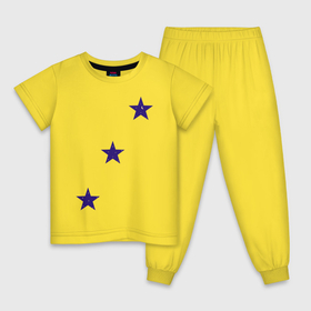 Детская пижама хлопок с принтом Космические звёзды , 100% хлопок |  брюки и футболка прямого кроя, без карманов, на брюках мягкая резинка на поясе и по низу штанин
 | Тематика изображения на принте: 