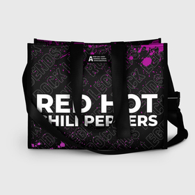 Сумка-шоппер 3D с принтом Red Hot Chili Peppers rock legends: надпись и символ в Кировске, 100% полиэстер | застегивается на металлическую кнопку; внутренний карман застегивается на молнию. Стенки укреплены специальным мягким материалом, чтобы защитить содержимое от несильных ударов
 | 