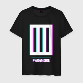 Мужская футболка хлопок с принтом Paramore glitch rock в Санкт-Петербурге, 100% хлопок | прямой крой, круглый вырез горловины, длина до линии бедер, слегка спущенное плечо. | Тематика изображения на принте: 