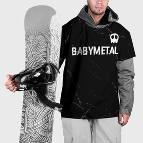 Накидка на куртку 3D с принтом Babymetal glitch на темном фоне: символ сверху в Новосибирске, 100% полиэстер |  | 