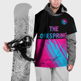 Накидка на куртку 3D с принтом The Offspring   neon gradient: символ сверху в Екатеринбурге, 100% полиэстер |  | Тематика изображения на принте: 