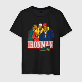 Мужская футболка хлопок с принтом Ironman , 100% хлопок | прямой крой, круглый вырез горловины, длина до линии бедер, слегка спущенное плечо. | 