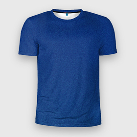 Мужская футболка 3D Slim с принтом Однотонный синий рябь в Белгороде, 100% полиэстер с улучшенными характеристиками | приталенный силуэт, круглая горловина, широкие плечи, сужается к линии бедра | Тематика изображения на принте: 
