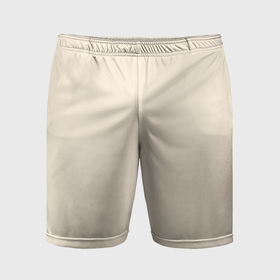 Мужские шорты спортивные с принтом Однотонный бежевый без рисунка ,  |  | Тематика изображения на принте: 