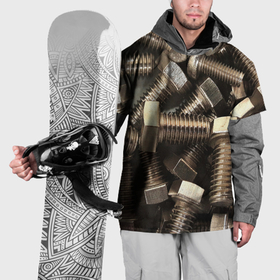 Накидка на куртку 3D с принтом Болты в Екатеринбурге, 100% полиэстер |  | Тематика изображения на принте: 