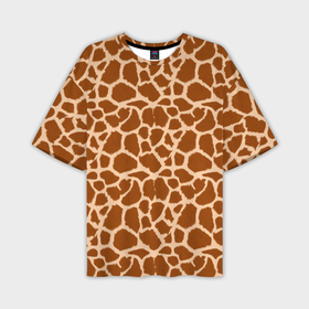 Мужская футболка oversize 3D с принтом Шкура Жирафа   Giraffe в Белгороде,  |  | Тематика изображения на принте: 
