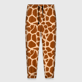 Мужские брюки 3D с принтом Шкура Жирафа   Giraffe в Кировске, 100% полиэстер | манжеты по низу, эластичный пояс регулируется шнурком, по бокам два кармана без застежек, внутренняя часть кармана из мелкой сетки | Тематика изображения на принте: 