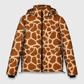 Мужская зимняя куртка 3D с принтом Шкура Жирафа   Giraffe в Санкт-Петербурге, верх — 100% полиэстер; подкладка — 100% полиэстер; утеплитель — 100% полиэстер | длина ниже бедра, свободный силуэт Оверсайз. Есть воротник-стойка, отстегивающийся капюшон и ветрозащитная планка. 

Боковые карманы с листочкой на кнопках и внутренний карман на молнии. | 