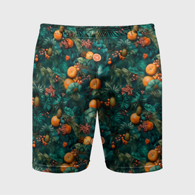 Мужские шорты спортивные с принтом Тропические цитрусы ,  |  | 