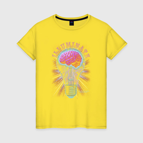Женская футболка хлопок с принтом Illuminate в Кировске, 100% хлопок | прямой крой, круглый вырез горловины, длина до линии бедер, слегка спущенное плечо | 