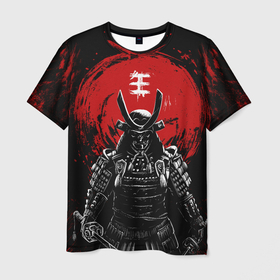 Мужская футболка 3D с принтом Bloody Samurai в Новосибирске, 100% полиэфир | прямой крой, круглый вырез горловины, длина до линии бедер | Тематика изображения на принте: 