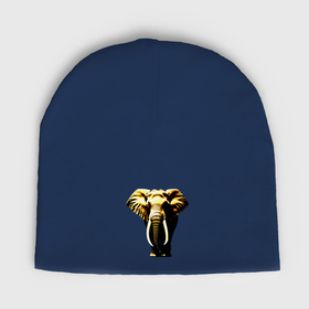 Мужская шапка демисезонная с принтом Саванный слон в Белгороде,  |  | Тематика изображения на принте: 
