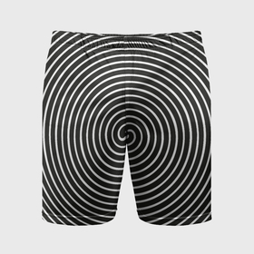 Мужские шорты спортивные с принтом Оптическая иллюзия спираль в Курске,  |  | 