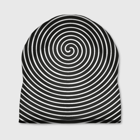 Шапка 3D с принтом Оптическая иллюзия спираль в Курске, 100% полиэстер | универсальный размер, печать по всей поверхности изделия | 