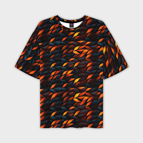 Мужская футболка oversize 3D с принтом Black orange texture ,  |  | Тематика изображения на принте: 