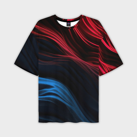 Мужская футболка oversize 3D с принтом Blue  red black в Белгороде,  |  | 