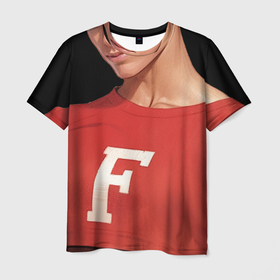 Мужская футболка 3D с принтом Девушка спортсменка , 100% полиэфир | прямой крой, круглый вырез горловины, длина до линии бедер | 