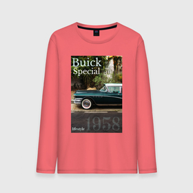 Мужской лонгслив хлопок с принтом Buick Special обложка журнала ретро в Белгороде, 100% хлопок |  | 
