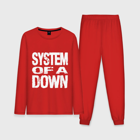 Мужская пижама с лонгсливом хлопок с принтом SoD   System of a Down в Кировске,  |  | 