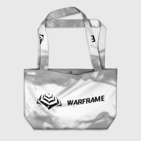Пляжная сумка 3D с принтом Warframe glitch на светлом фоне: надпись и символ , 100% полиэстер | застегивается на металлическую кнопку; внутренний карман застегивается на молнию. Стенки укреплены специальным мягким материалом, чтобы защитить содержимое от несильных ударов
 | 